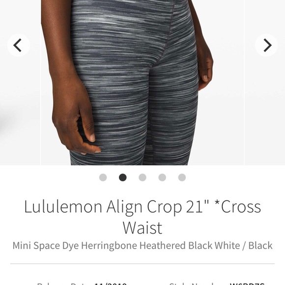 ALIGN LULULEMON 21’ CROSS WAIST SIZE 2 - Picture 6 of 7